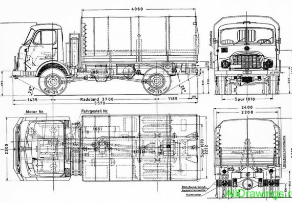Steyr 680 BH чертежи (рисунки) грузовика